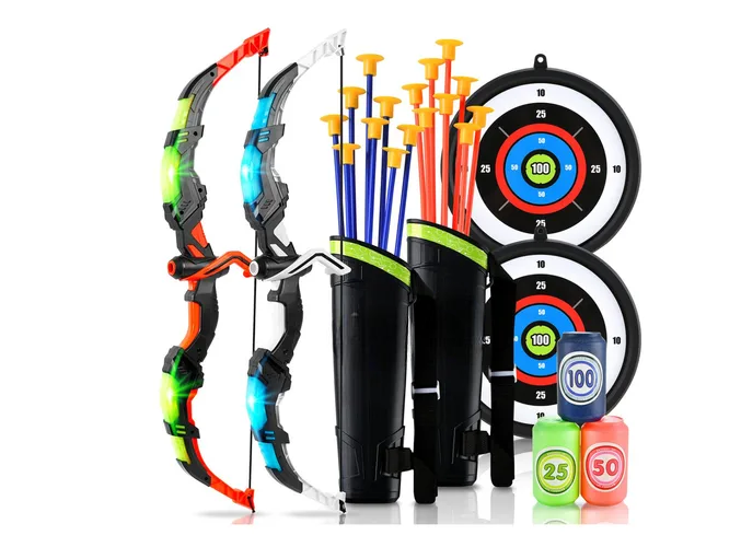 Foto 2 pulgar | Juego De Tiro Con Arco Para Niños Con Luces, Paquete De Dos