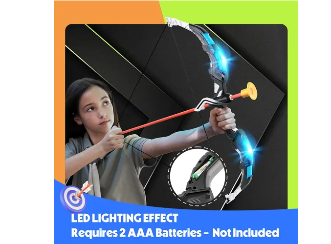 Foto 2 | Juego De Tiro Con Arco Para Niños Con Luces, Paquete De Dos