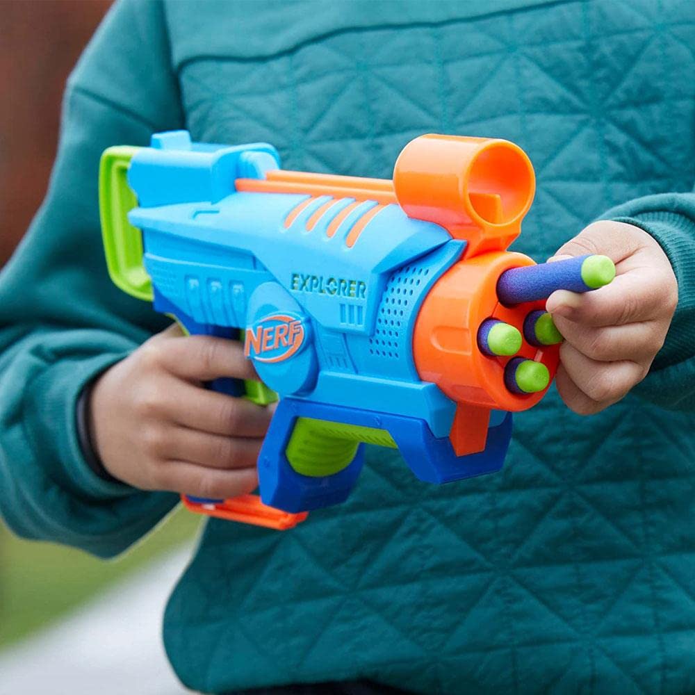 Foto 4 pulgar | Blaster Nerf Elite Jr Explorer Fácil De Jugar Con 8 Dardos Desde Hace Más De 6 Años - Venta Internacional.