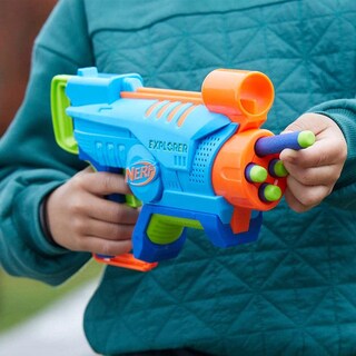 Foto 3 | Blaster Nerf Elite Jr Explorer Fácil De Jugar Con 8 Dardos Desde Hace Más De 6 Años - Venta Internacional.