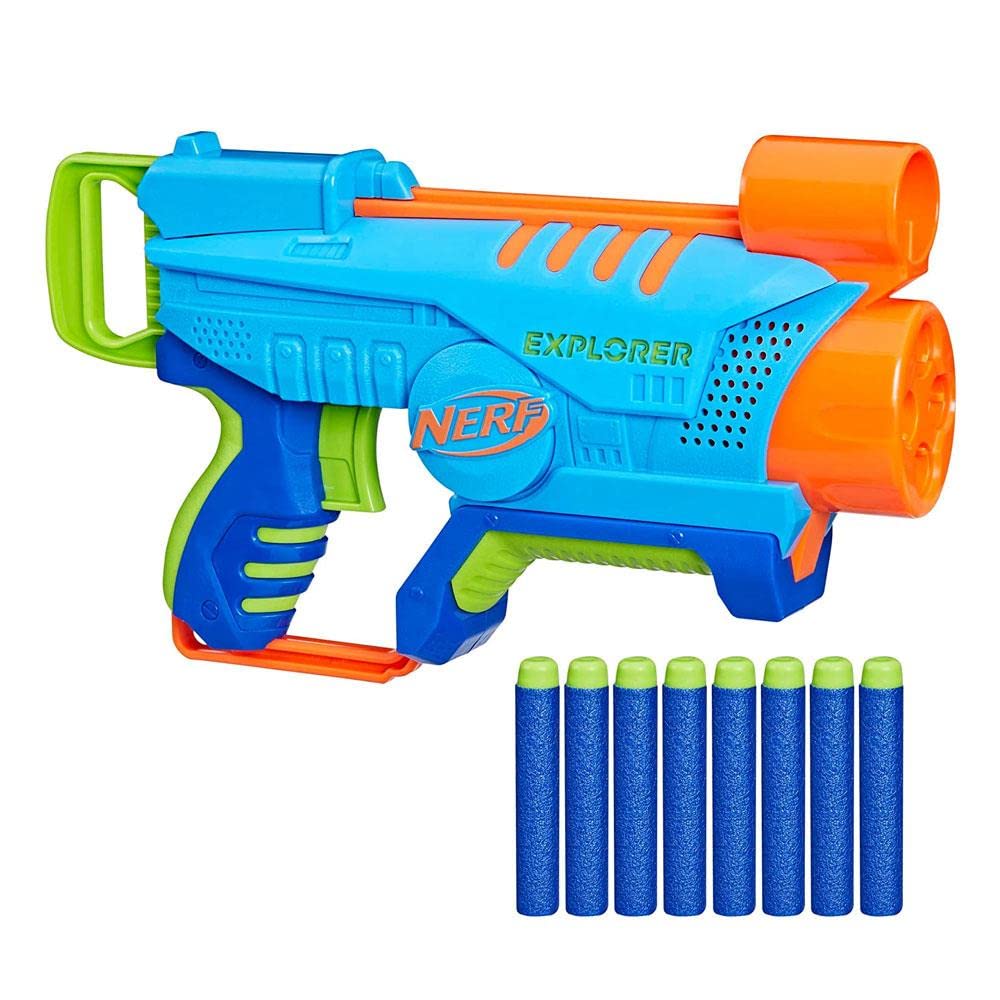 Foto 7 pulgar | Blaster Nerf Elite Jr Explorer Fácil De Jugar Con 8 Dardos Desde Hace Más De 6 Años - Venta Internacional.
