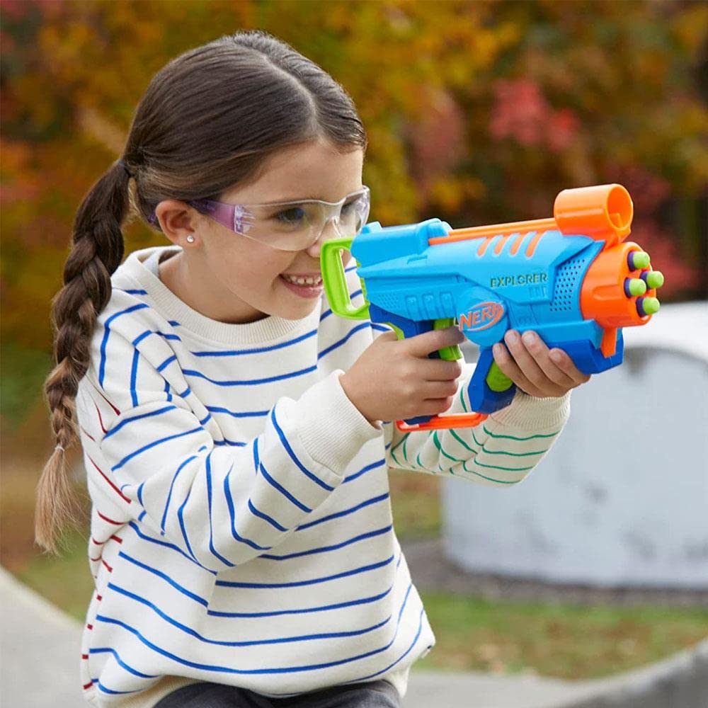 Foto 8 pulgar | Blaster Nerf Elite Jr Explorer Fácil De Jugar Con 8 Dardos Desde Hace Más De 6 Años - Venta Internacional.