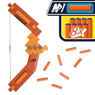 Foto 2 | Arco Dart Blaster Nerf Para Minecraft Con 8 Dardos N1 De Más De 8 Años - Venta Internacional.
