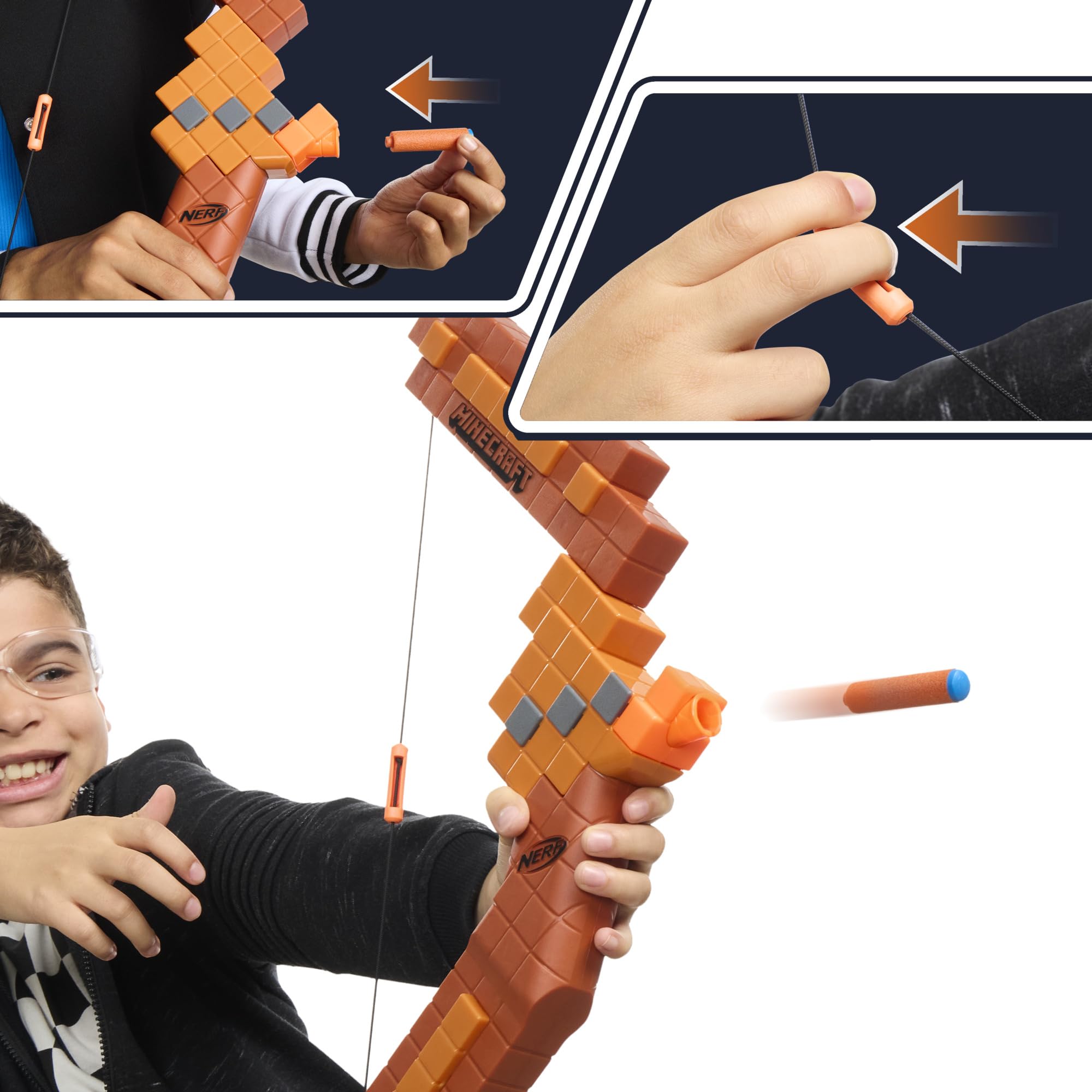 Foto 8 pulgar | Arco Dart Blaster Nerf Para Minecraft Con 8 Dardos N1 De Más De 8 Años - Venta Internacional.