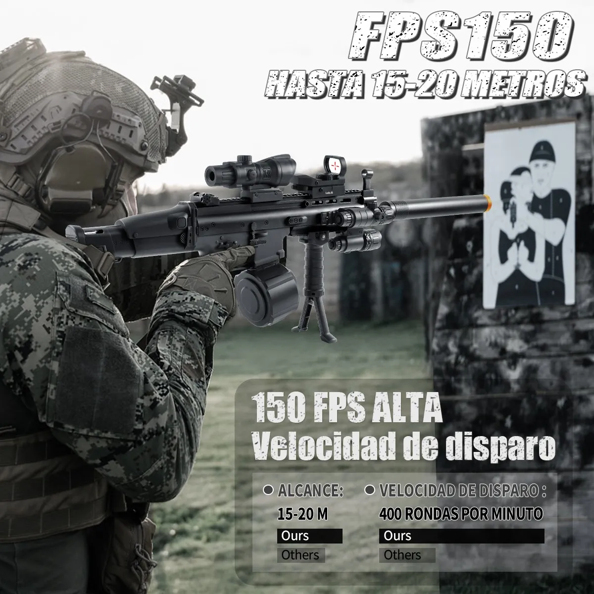 Foto 4 pulgar | Pistola De Hidrogel  Lab.g Láser Negro 16pz