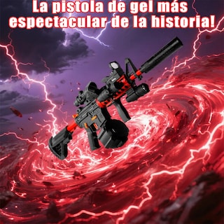 Foto 2 | Pistola De Hidrogel Belug Negro Rojo