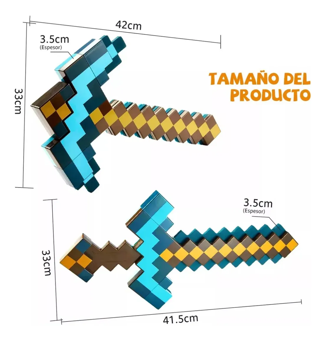 Foto 3 pulgar | Espadas Y Pico Minecraft Belug Colores