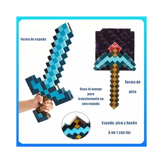 Foto 3 | Espadas Y Pico Minecraft Belug Colores