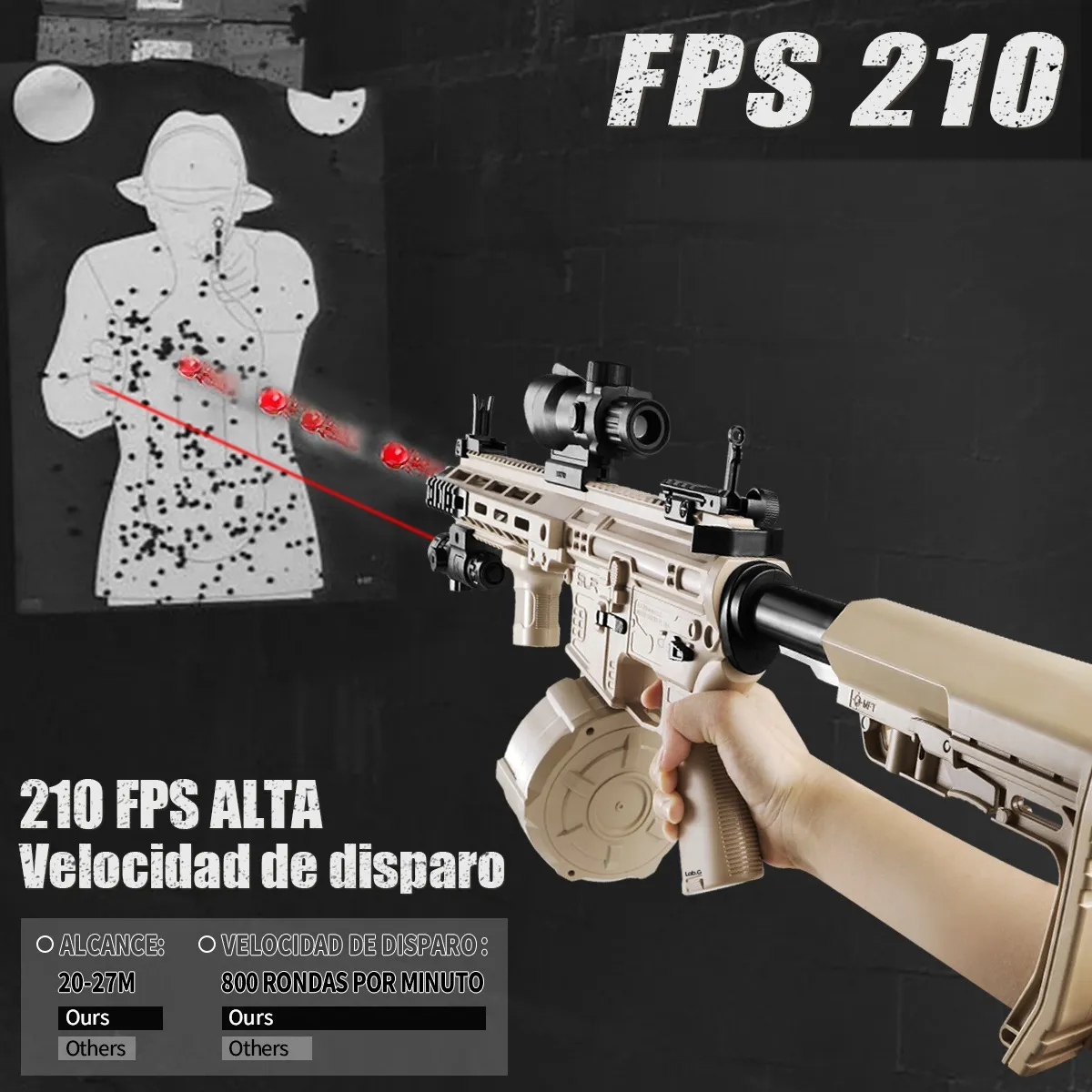 Foto 4 pulgar | Pistolas Lanzador  Lab.g  Juguete 21pz Beige