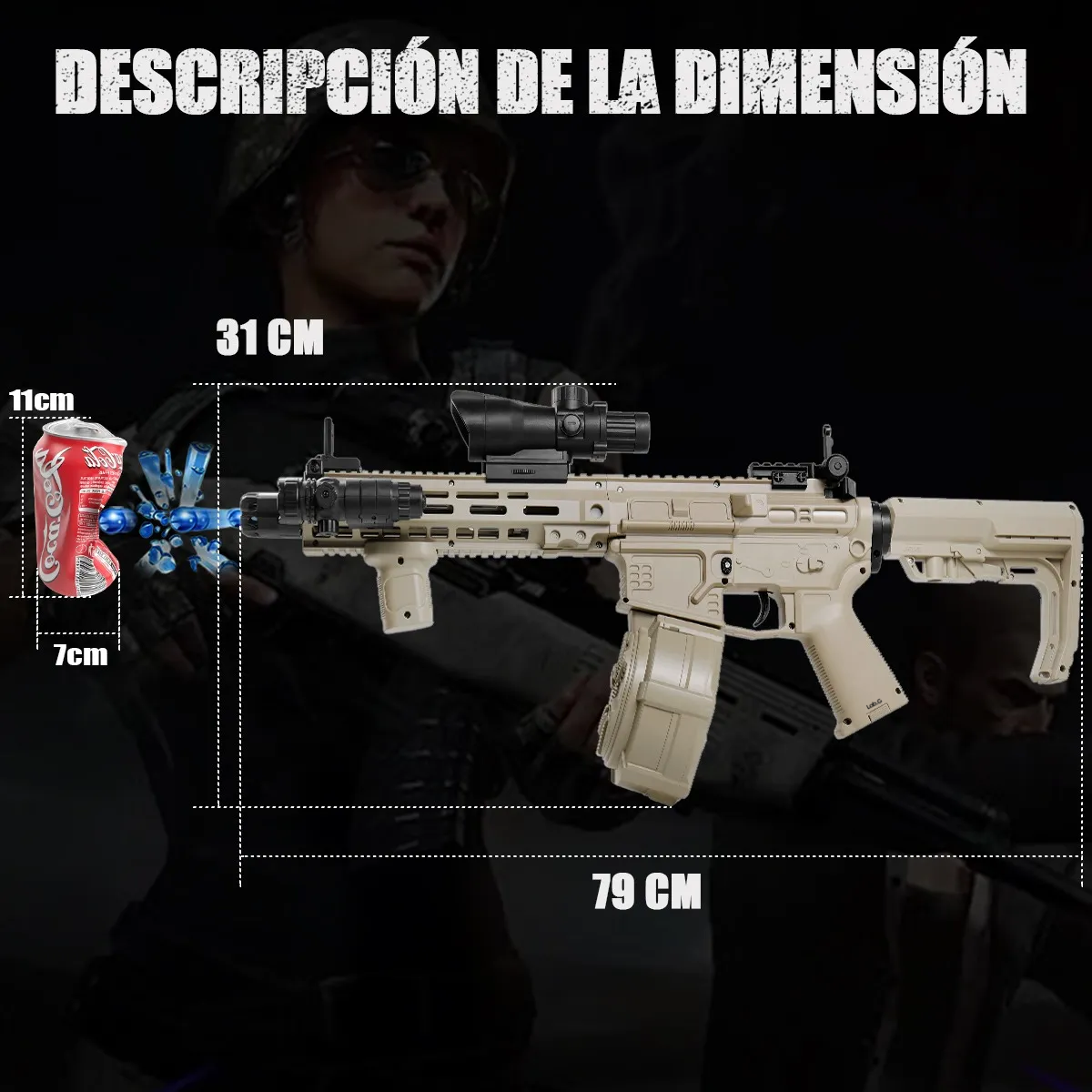 Foto 5 | Pistolas Lanzador  Lab.g  Juguete 21pz Beige