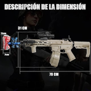 Foto 5 | Pistolas Lanzador Lab.g Juguete 21pz Beige