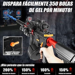Foto 3 | Pistola De Hidrogel Lab.g Negro Rojo