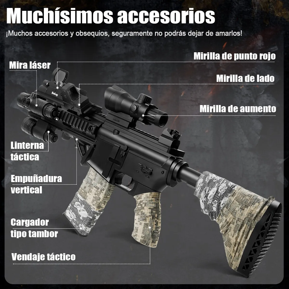 Foto 4 pulgar | Pistola De Hidrogel Belug  Juguete Negro