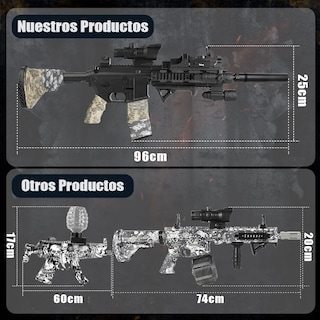 Foto 4 | Pistola De Hidrogel Belug Juguete Negro
