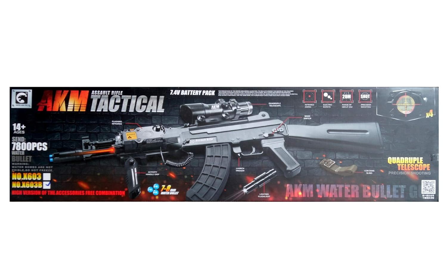 Foto 2 pulgar | Pistola De Hidrogel Tipo Akm Tactical De Juguete