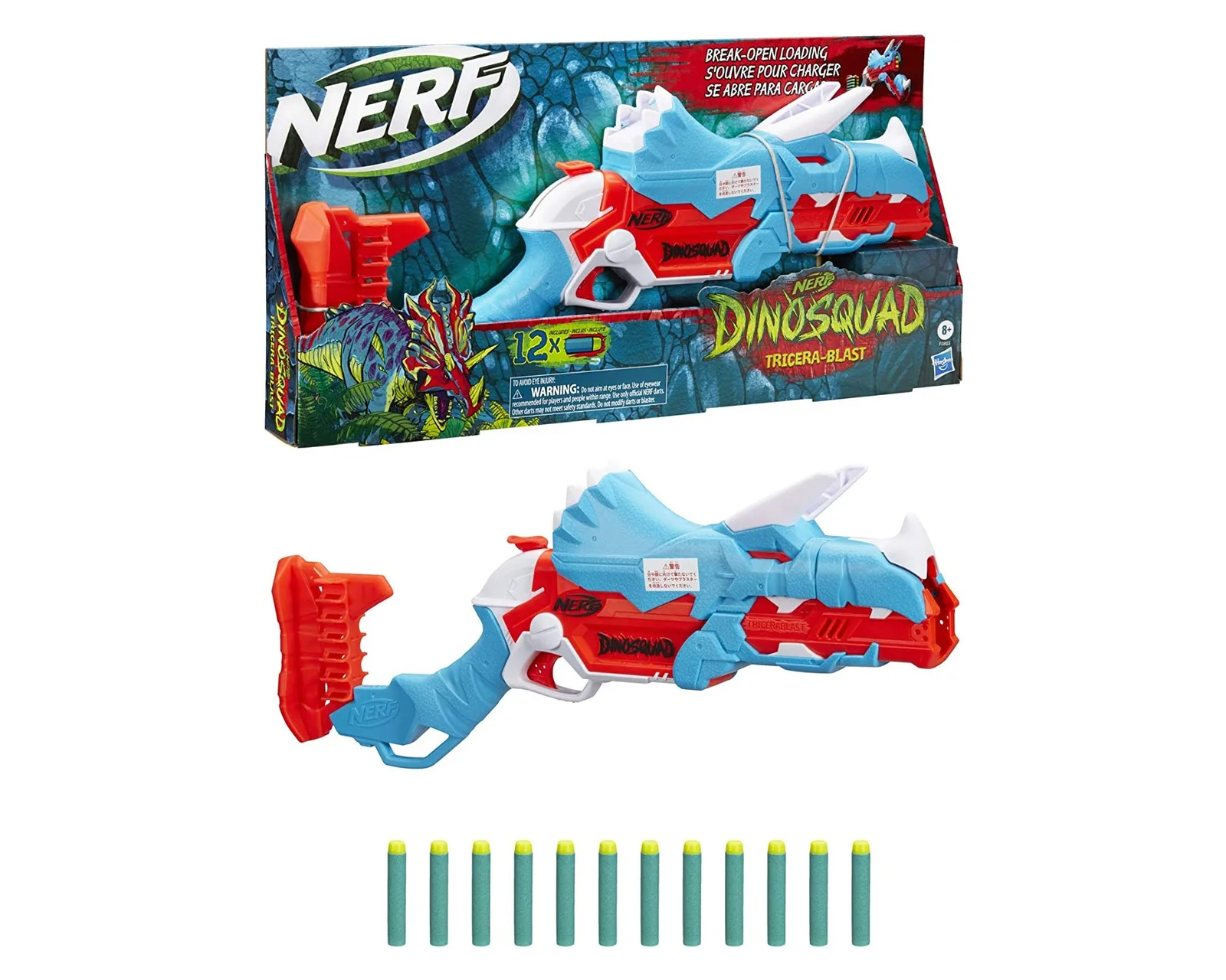 Foto 1 | Lanzador Nerf Tricera Blast Dinosquad Para Niño