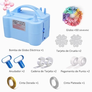 Foto 2 | Bomba de Globo Eléctrica Malubero con Doble Inflador color Azul