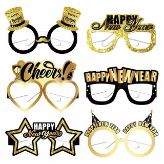 Foto 3 | Gafas En Paquete VentDepot Mxyhp-003 18 Pzas De 14x8cm C/u Papel Negro-dorado