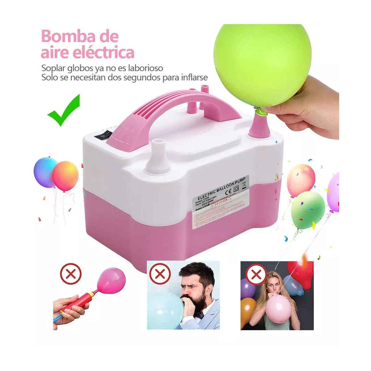 Foto 3 pulgar | Bomba Eléctrica Eo Safe Imports ESI-4071 color Rosa para Inflar Globos