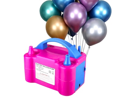Foto 1 | Bomba se Inflar Globos Eléctrica Doble Tiktik y 50 Globos Cromados
