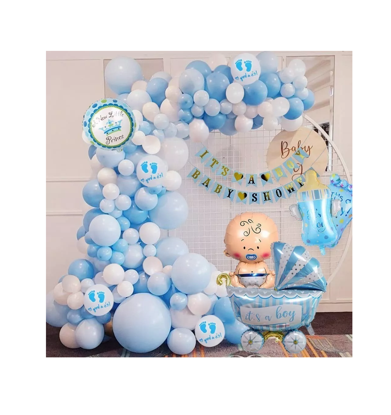 Foto 4 | Globo de Decoración para Baby Shower Belug color Azul Decoración Niño