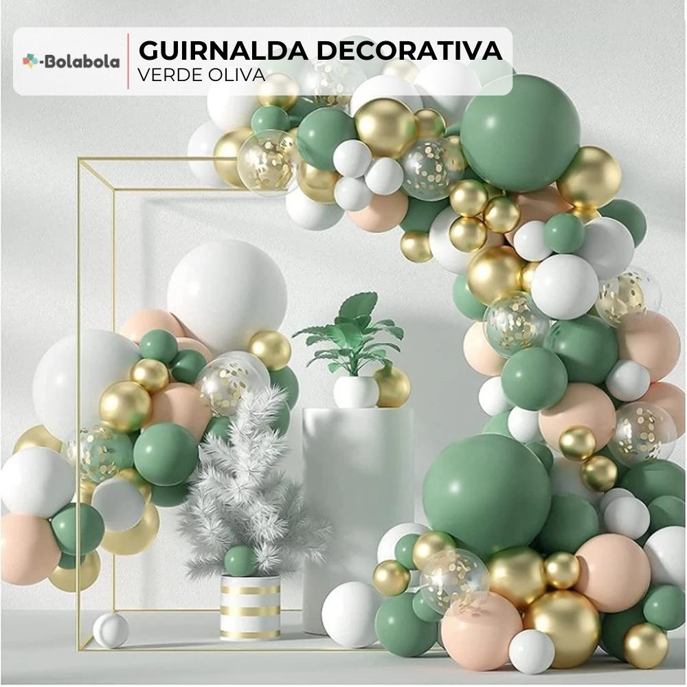 Verde Oliva - Guirnalda Decorativa De Globos