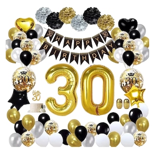 Foto 1 | Globos De Decoración Negros Cumpleaños #30