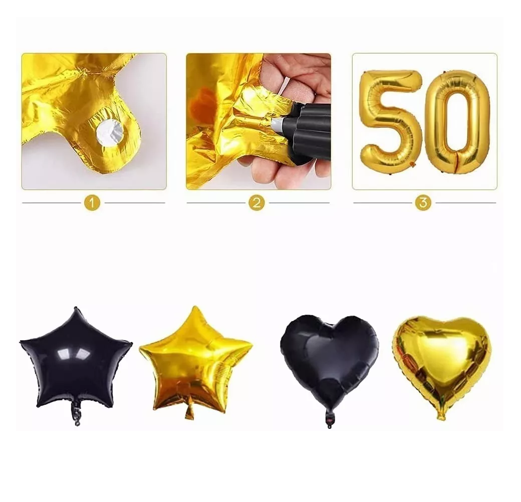 Foto 5 | Decoración de Globos para Cumpleaños Dorado #50