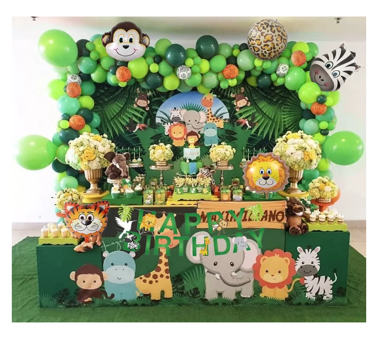 Foto 2 | Globos de Animales para Decoración de Fiesta de Cumpleaños 1 Verde