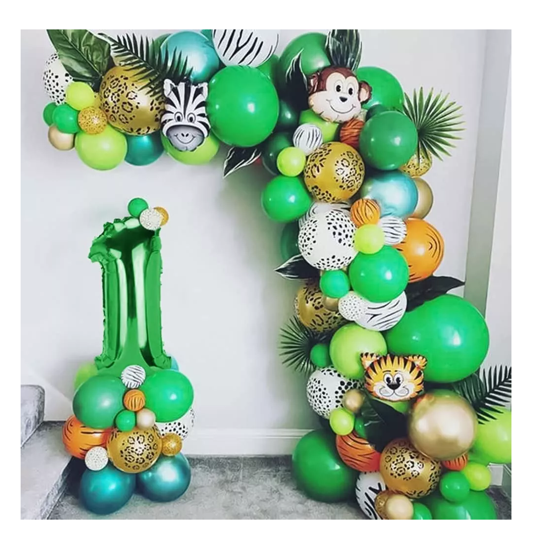 Foto 6 pulgar | Globos de Animales para Decoración de Fiesta de Cumpleaños 1 Verde