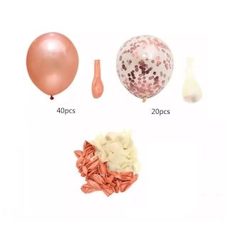 Foto 3 | Paquete de 60 Globos de Látex Oro Rosa para Decoración de Fiestas