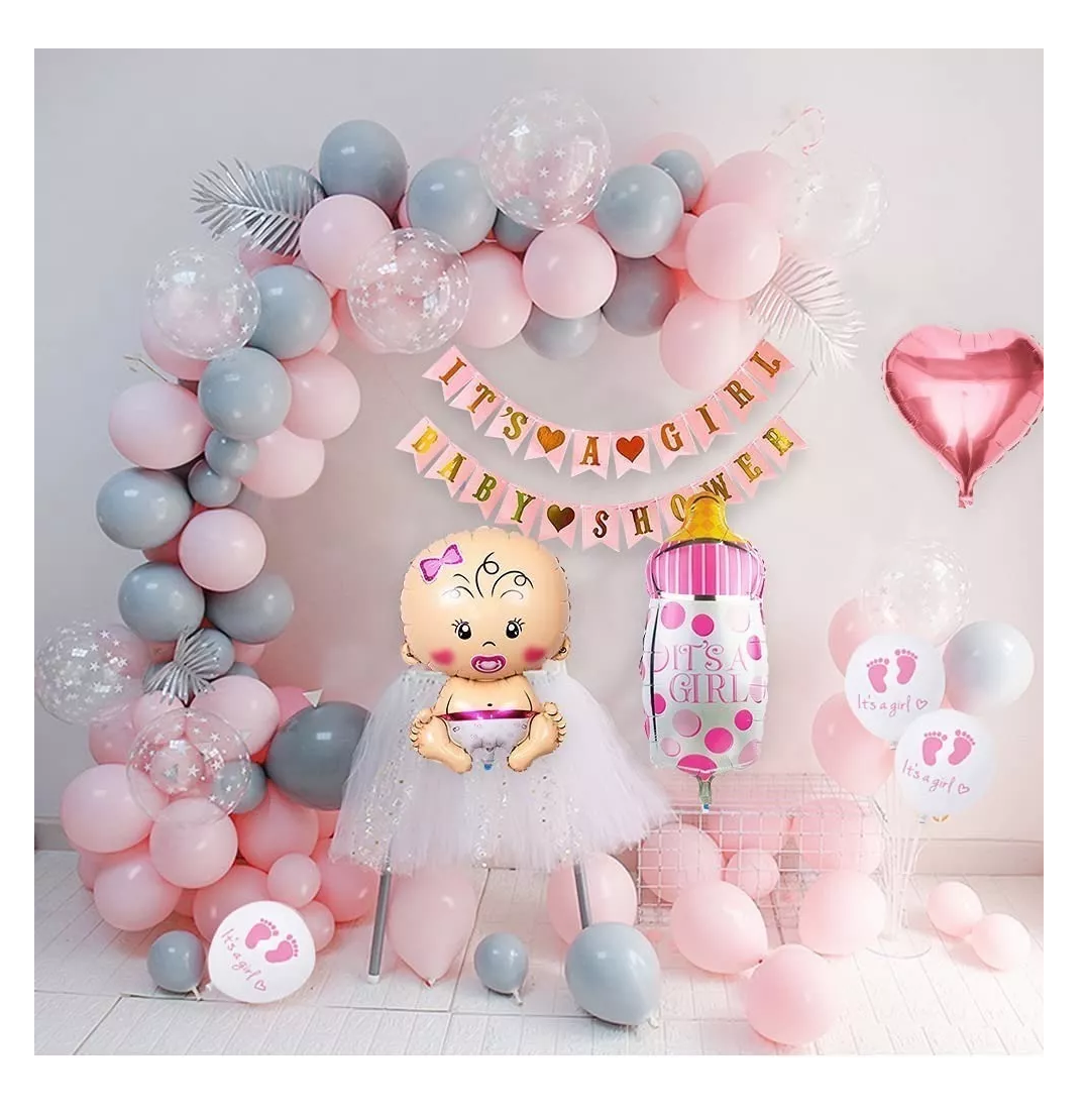 Foto 4 | Decoración de Globos para Baby Shower Niña en Rosa "It's a Girl"