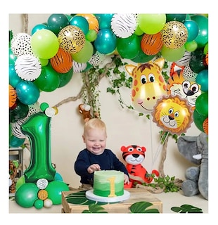 Foto 4 | Globos de Animales para Decoración de Fiesta de Cumpleaños Verde