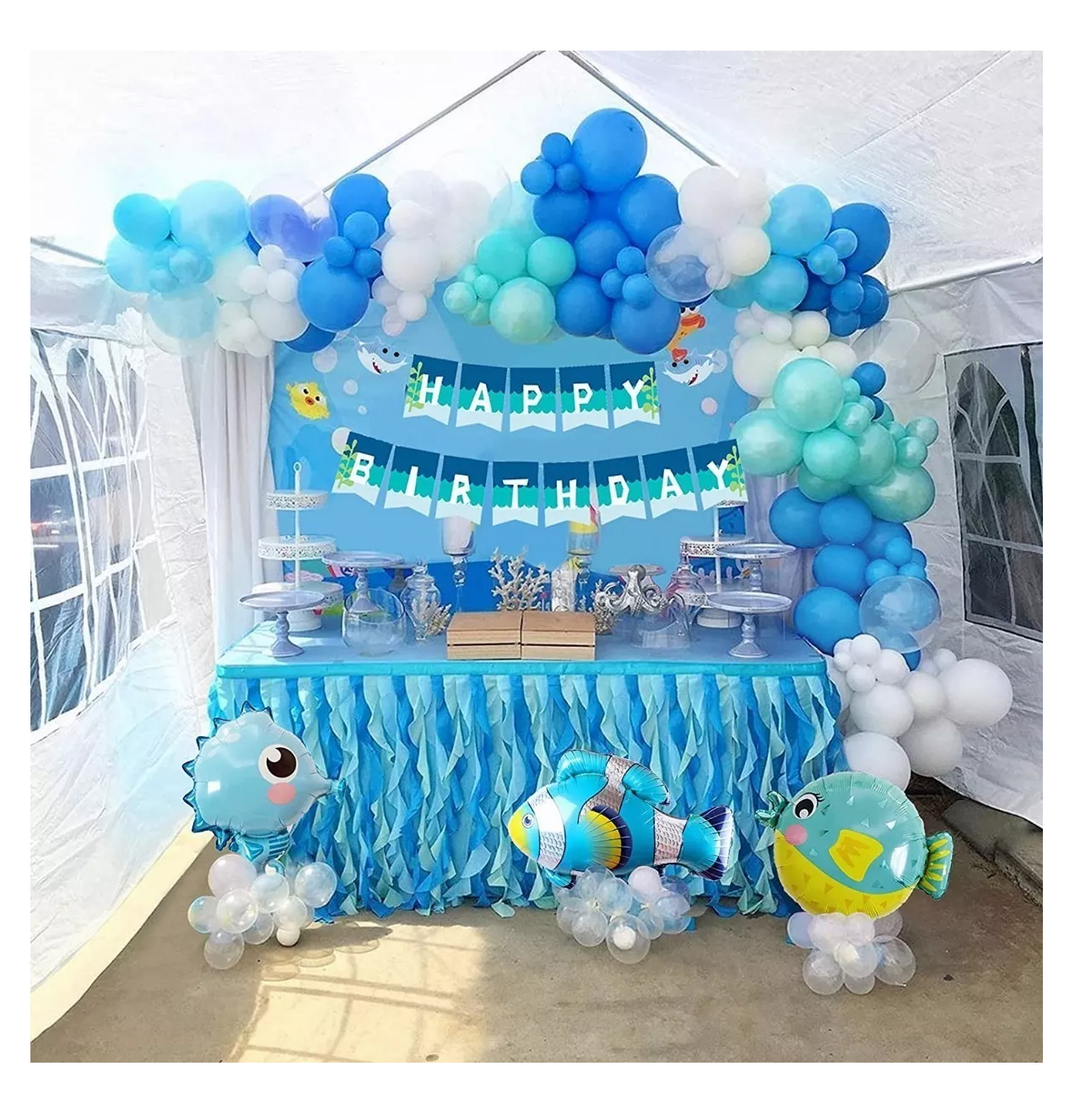 Foto 4 pulgar | Kit de Globos para Decoración de Fiesta Temática Bajo el Mar