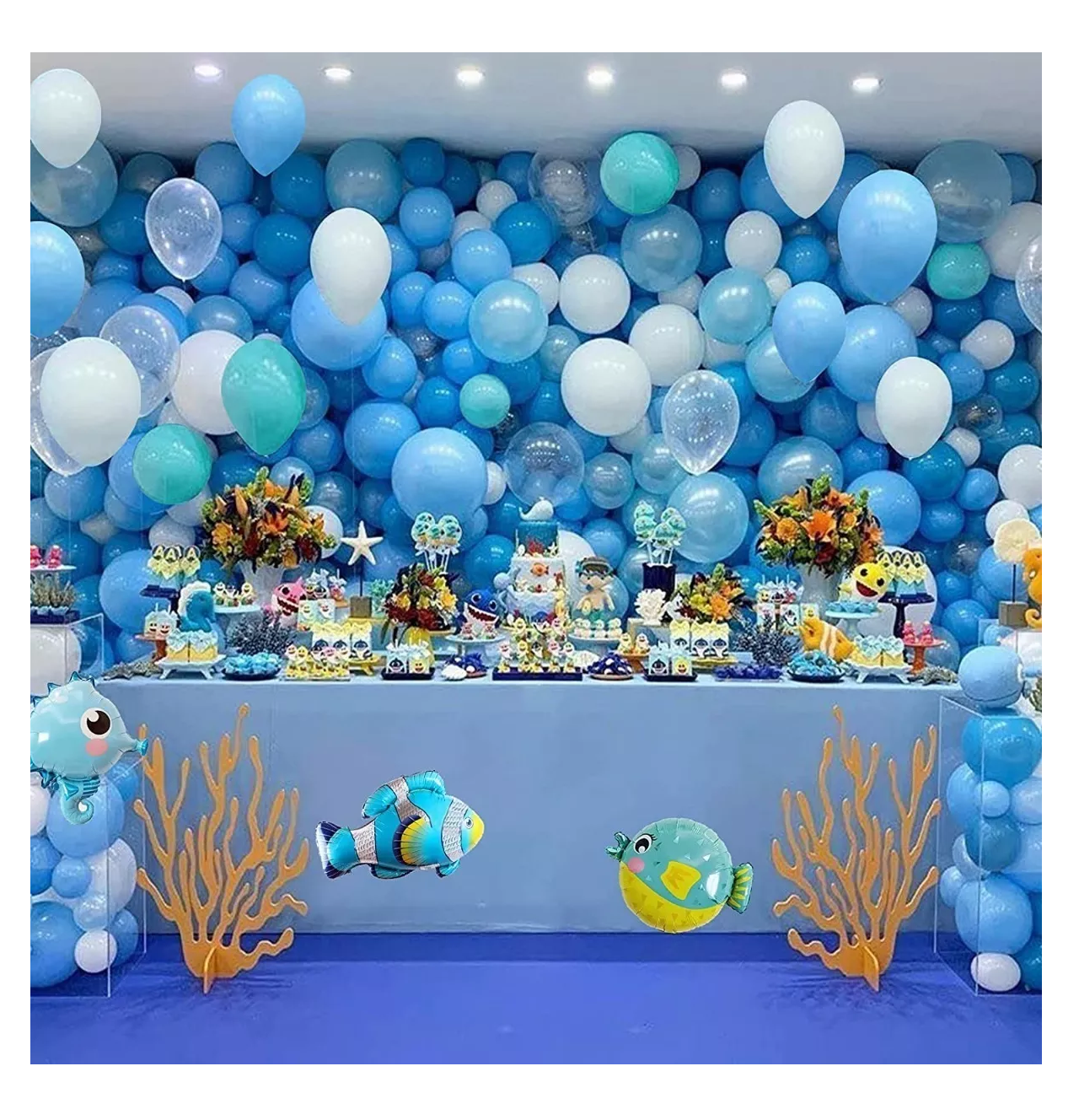 Foto 5 | Kit de Globos para Decoración de Fiesta Temática Bajo el Mar