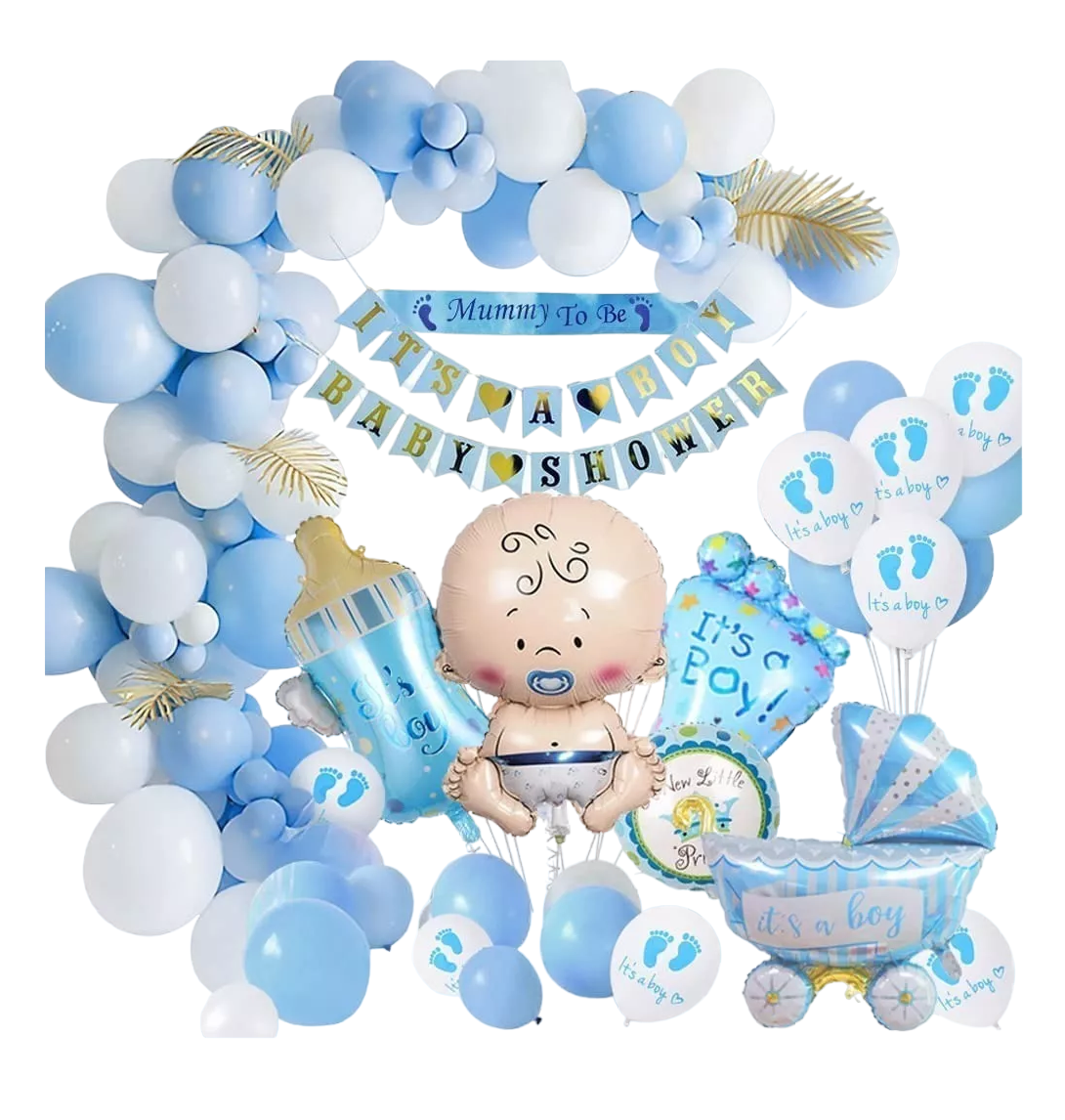 Kit de Decoración Baby Shower Niño Azul