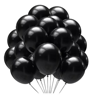 Foto 1 | Globos de Látex para Decoración 100 Piezas Negros