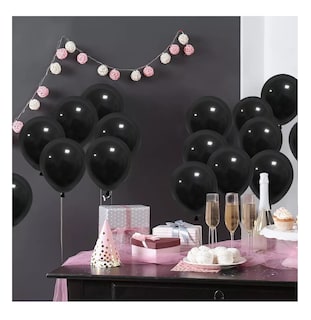 Foto 4 | Globos de Látex para Decoración 100 Piezas Negros