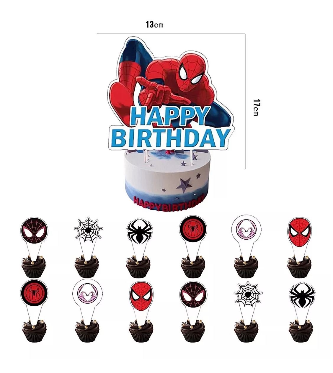 Foto 3 pulgar | Kit De Decoraciones Para Fiesta De Cumpleaños Hombre Araña