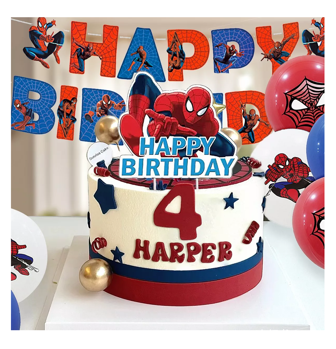 Foto 3 | Kit De Decoraciones Para Fiesta De Cumpleaños Hombre Araña