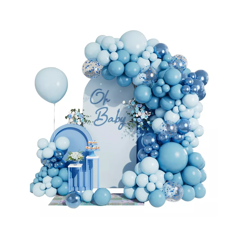 Guirnalda De Globos Decoración De Cumpleaños Con Globos, Azul