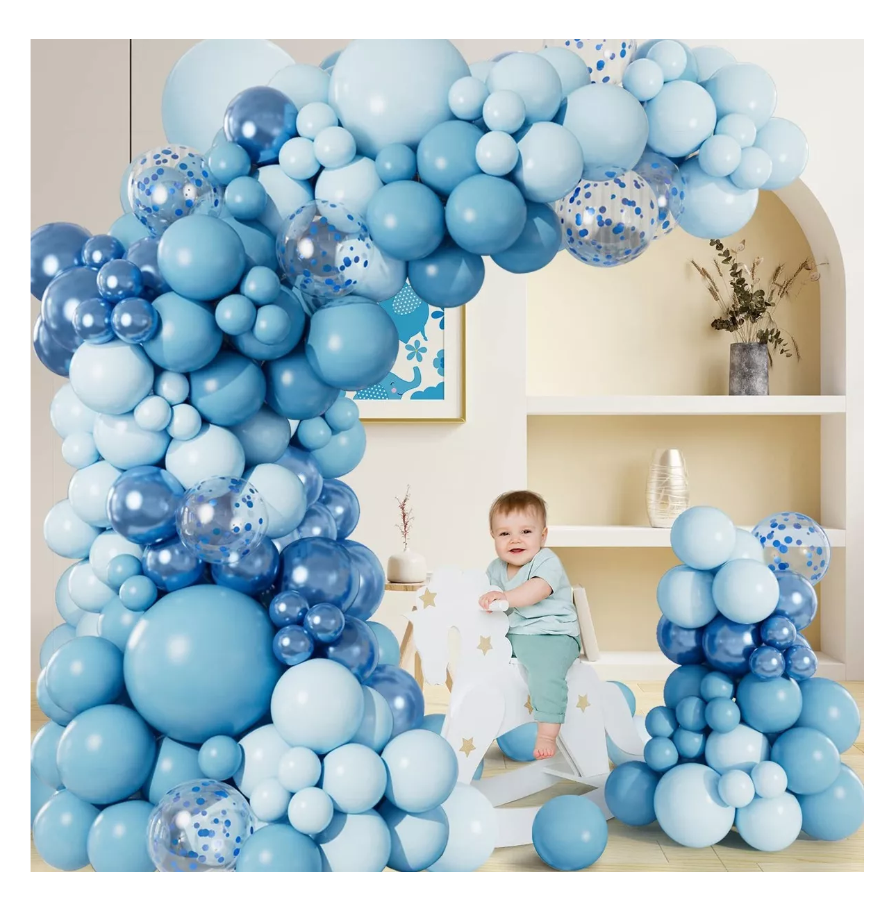 Foto 5 | Guirnalda De Globos Decoración De Cumpleaños Con Globos, Azul