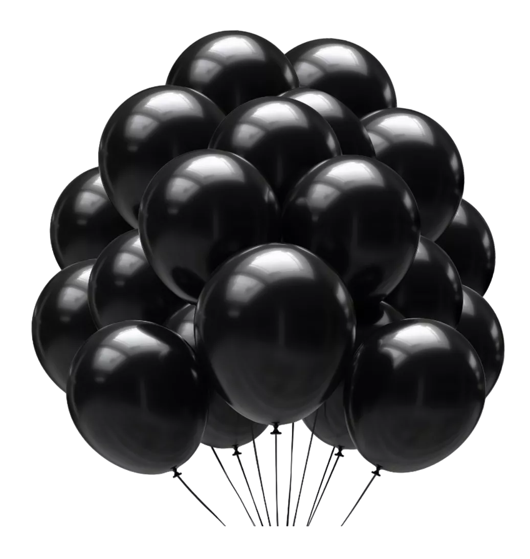 Pack de 100 Globos de Látex Negros