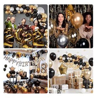 Foto 4 | Kit de Arco de Globos para Fiesta 110 Piezas Dorado/Negro
