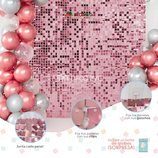 Foto 4 | Panel Decorativo 4d Eco Shimmer Wall 24pz 30*30cm Lentejuela (Sirena)