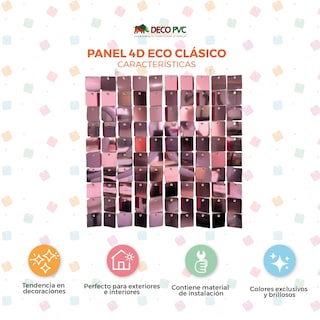 Foto 5 | Panel Decorativo 4d Eco Shimmer Wall 24pz 30*30cm Lentejuela (Sirena)