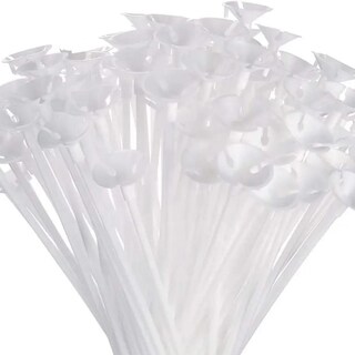 Foto 2 | Porta Globos Paquete Con 200 Copas Y 200 Varas De 40 Cm