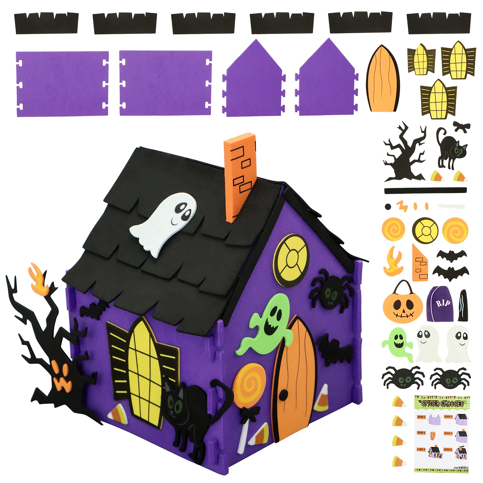 Foto 2 | Kit De Manualidades Con Espuma Joyin Para Halloween Con Casa Embrujada 3d Para Niños - Venta Internacional.