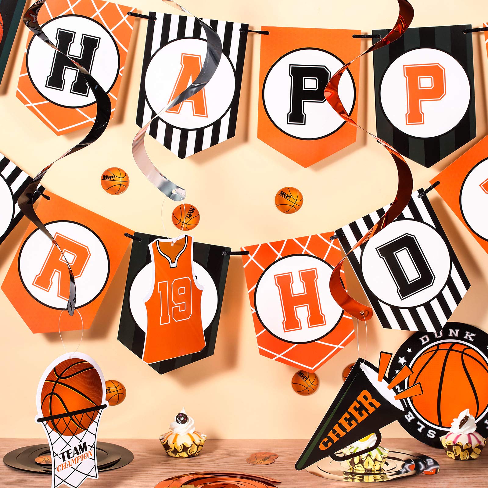 Foto 6 pulgar | Decoraciones De Fiesta Skylety Basketball Happy Birthday, 26 Unidades - Venta Internacional.