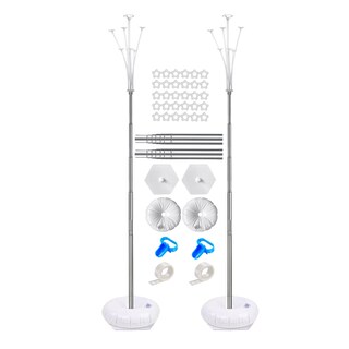 Foto 1 | Kit De Columna Metal Con Base Para Globos, 2 Piezas Blanco